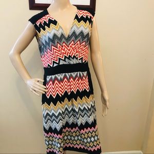 London Times Dress W/Pockets. Sz 12P